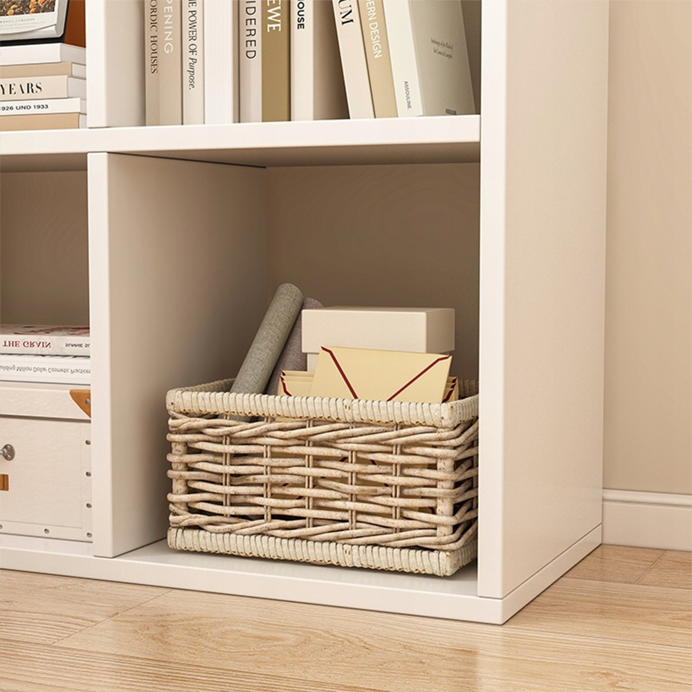 Fehér könyvespolc 6 polccal 100x67 cm – modern és funkcionális design bármely helyiségbe