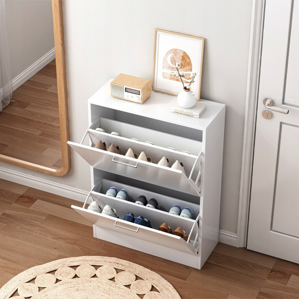 Fehér cipősszekrény MDF-ből, 60 cm – modern dizájn előszobába, gardróbba vagy folyosóra