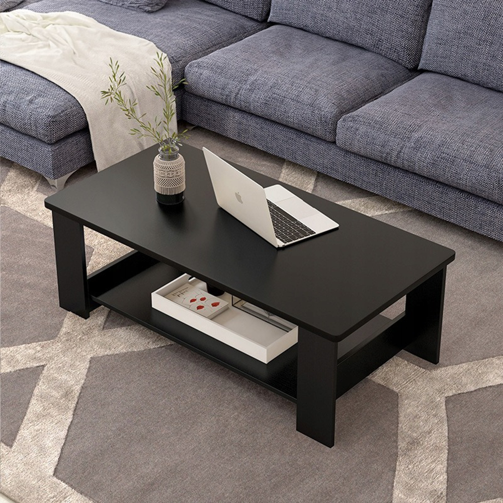 Fekete dohányzóasztal 100x50x42 cm – modern, praktikus és elegáns