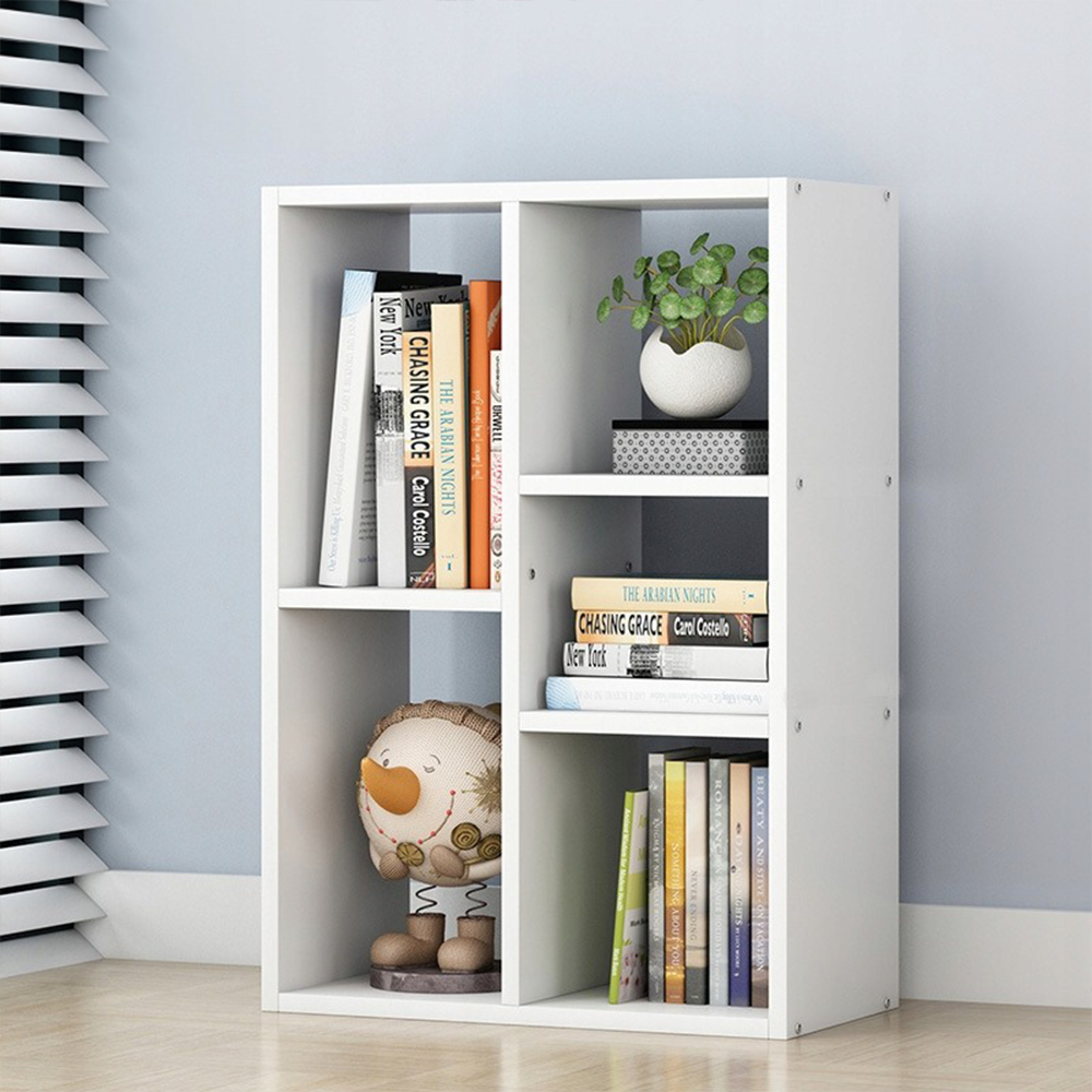 Fehér könyvespolc 80x50 cm – nyitott skandináv stílusú polc, ideális könyvek és dekorációk számára