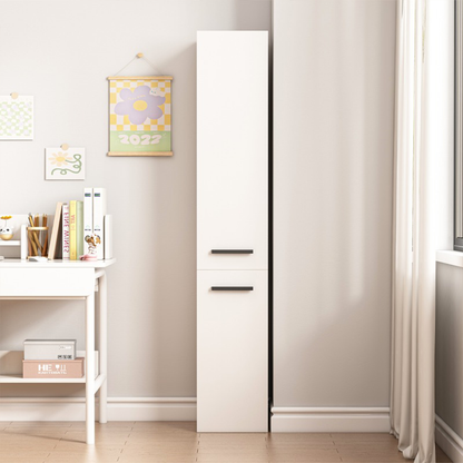 Modern Loft Stílusú Fehér Oszlopszekrény 2 Ajtóval – 174 × 31 × 30 cm