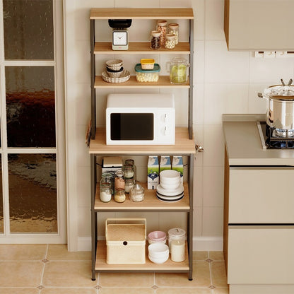 Többfunkciós könyvespolc konyhaszekrény világosbarna sonoma loft 6 polc