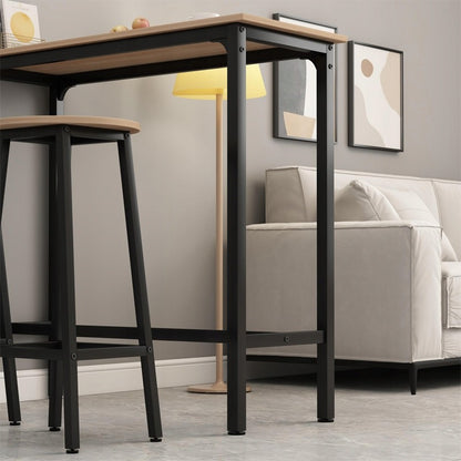 Bárszett: konyhaasztal + 2 bárszék, modern ipari loft stílus