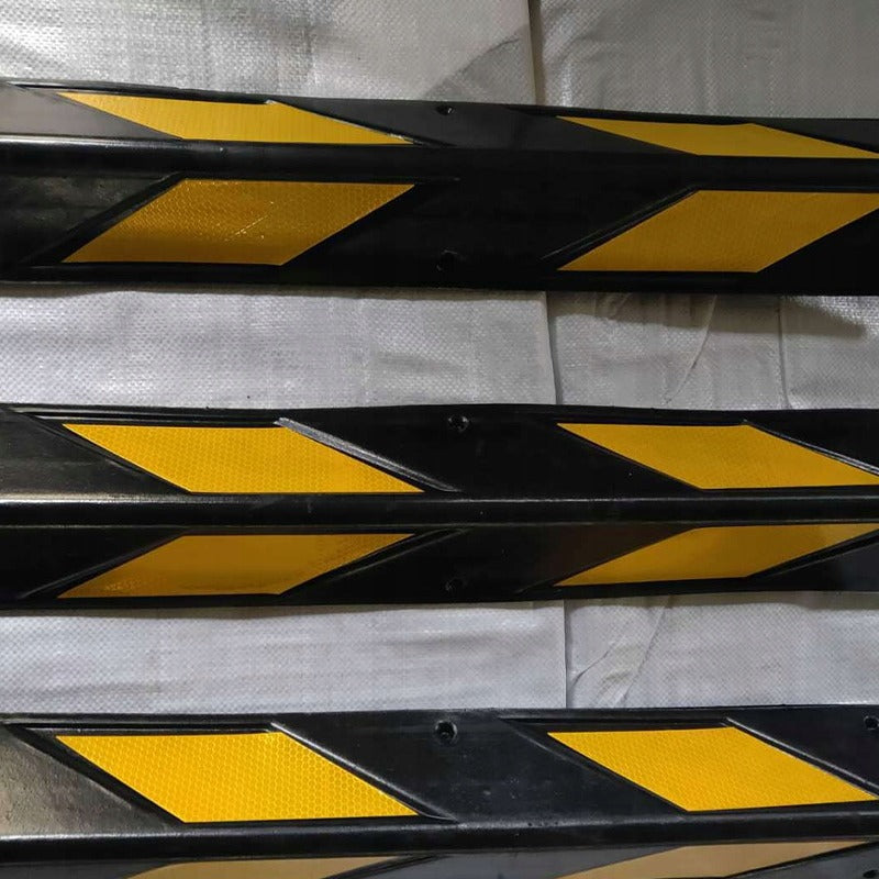 4 db védő sarokvédő, sárga gumivisszaverő, 80 cm