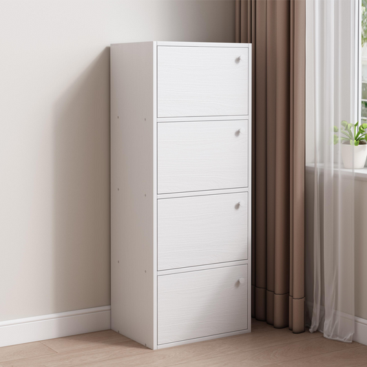 Fehér skandináv stílusú komód – 102x40x30 cm, minimalista fa design