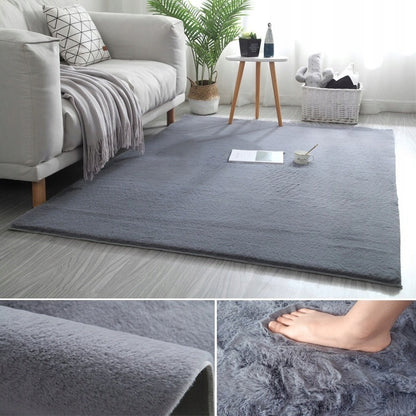 Puha, szürke, kényelmes szőnyeg