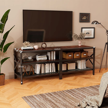 TV-szekrény televízióhoz, vintage állvány nappaliba, rusztikus barna, retro