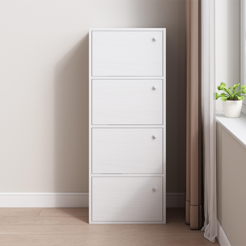 Fehér skandináv stílusú komód – 102x40x30 cm, minimalista fa design