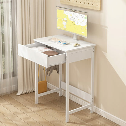 Gyermek számítógépasztal fiókkal – fehér, 60 cm