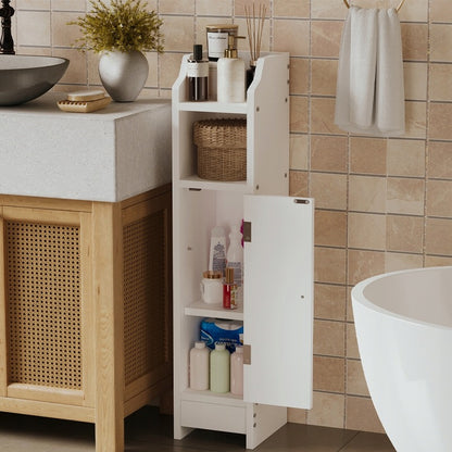Fürdőszobaszekrény – Fehér – 80 cm – 4 polc – Loft/Modern stílus