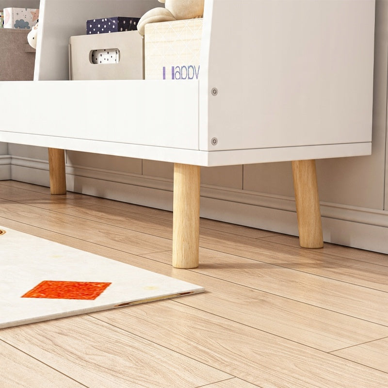 Gyerekeknek való könyv- és újságtartó polc, játéktároló szekrény, álló könyvtár 60 cm