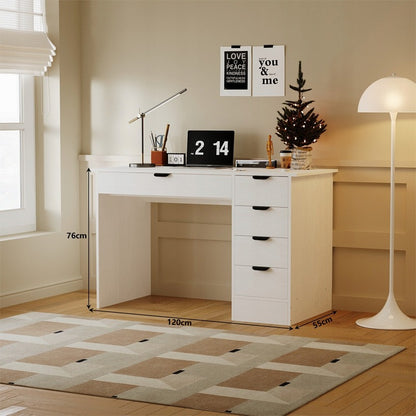 Ifjúsági Számítógépasztal Modern Loft Asztallal és Fiókokkal, 120 cm
