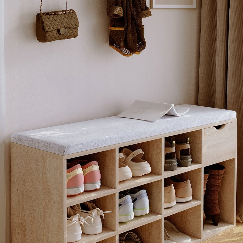 Cipősszekrény ülőkével, Loft Sonoma előszoba pad fiókkal, 100 cm