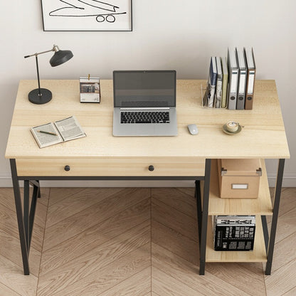Számítógépasztal – világos tölgy színben, klasszikus skandináv stílusban, 120 cm