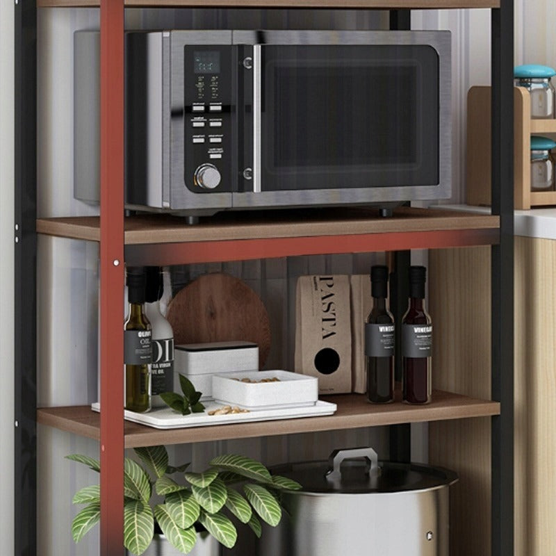 Barna ipari álló könyvespolc, 5 polc, loft stílusú, 160 cm