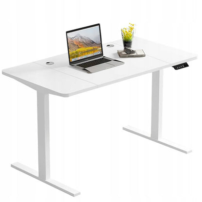 Elektromos számítógépes íróasztal fehér 160x80cm állítható modern 72-118cm