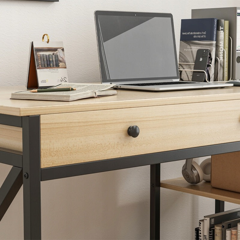 Számítógépasztal – világos tölgy színben, klasszikus skandináv stílusban, 120 cm