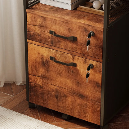 Kerekes szekrény, dokumentumtároló fiókokkal, kulccsal zárható