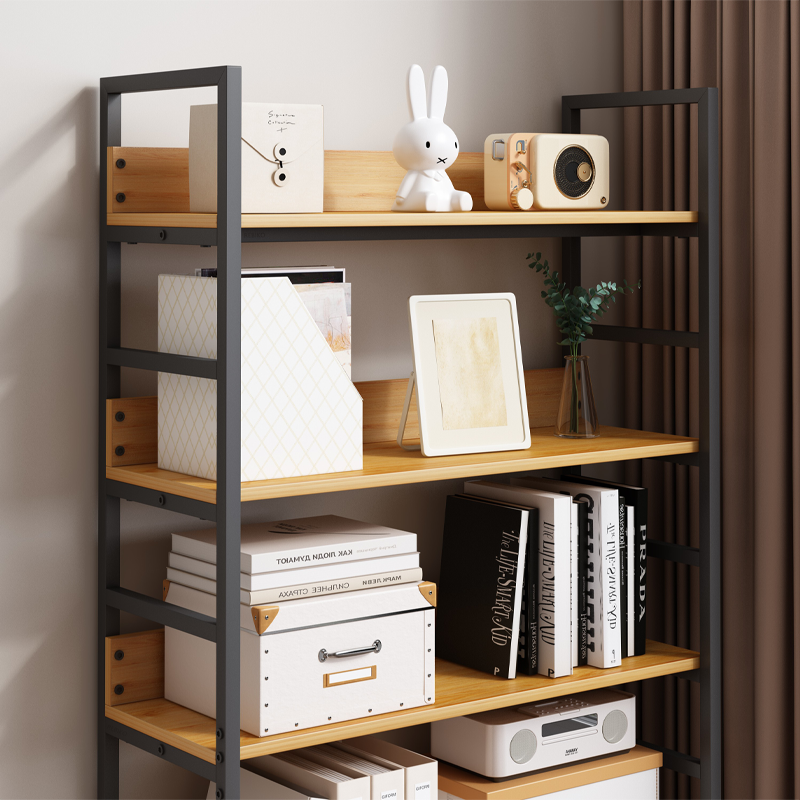 Ipari stílusú könyvespolc – 174x80x30 cm, MDF és fém, modern és masszív kialakítás