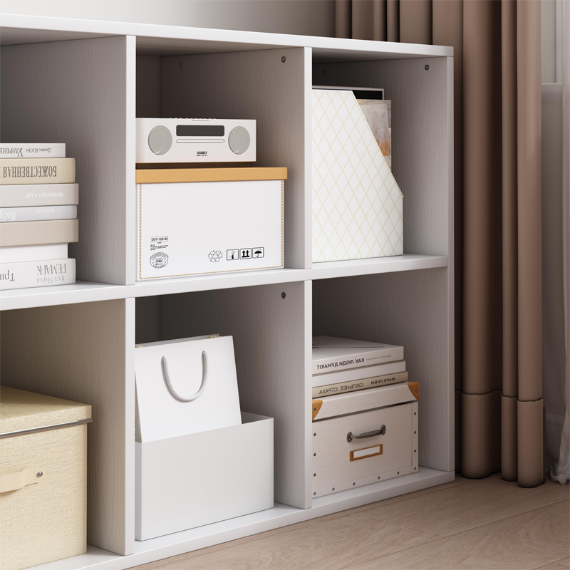 Fehér KALAX 2x3 nyitott könyvespolc – Modern tárolópolc MDF-ből, 90x30x60 cm