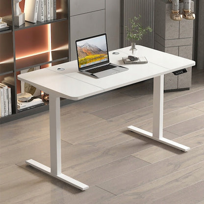 Elektromos számítógépes íróasztal fehér 160x80cm állítható modern 72-118cm