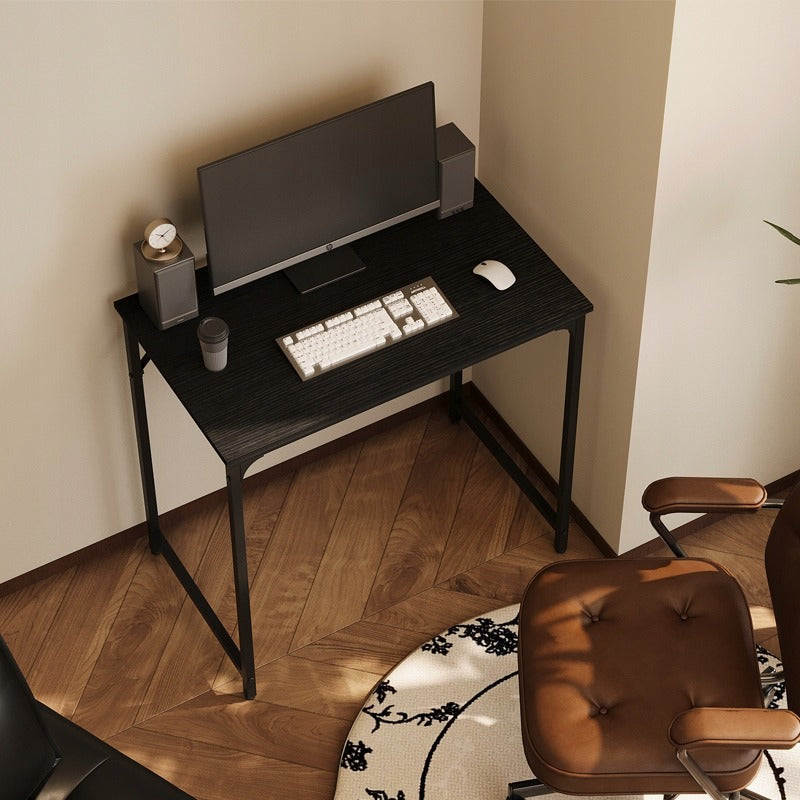 Fekete ipari számítógépasztal asztallal modern loft irodába, 80 cm