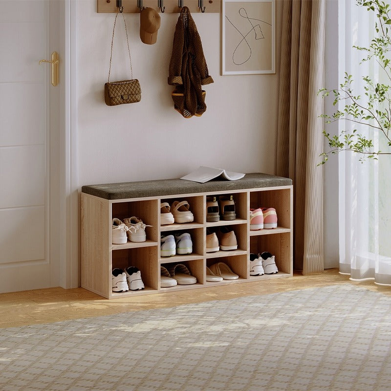 Cipősszekrény ülőkével, modern Sonoma tölgyfa loft pad, 104 cm