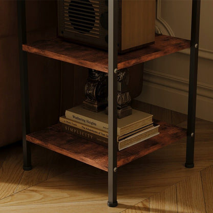 Éjjeliszekrény fiókos szekrény fiókos polccal retro barna ipari loft