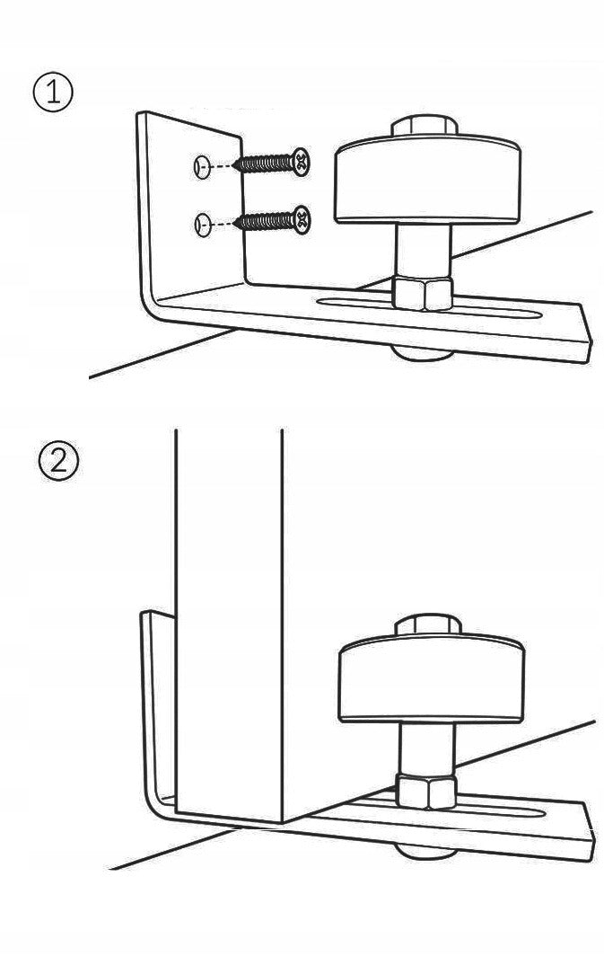 Vezető sín, alsó vezető csúszóajtókhoz, istállóajtó görgő