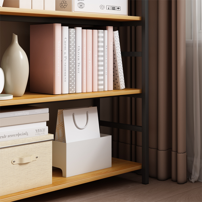 Ipari stílusú könyvespolc – 174x80x30 cm, MDF és fém, modern és masszív kialakítás