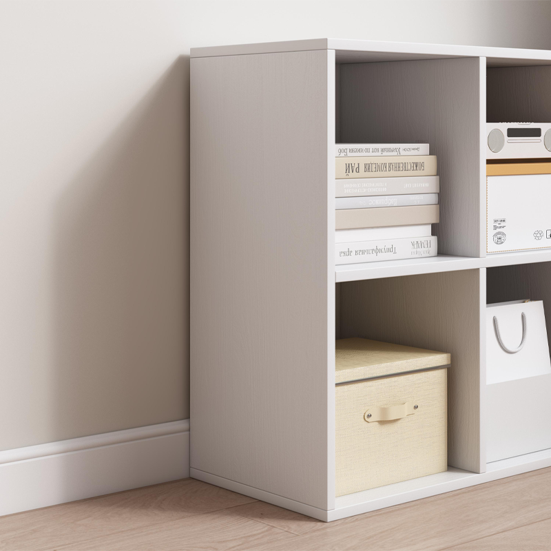 Fehér KALAX 2x3 nyitott könyvespolc – Modern tárolópolc MDF-ből, 90x30x60 cm