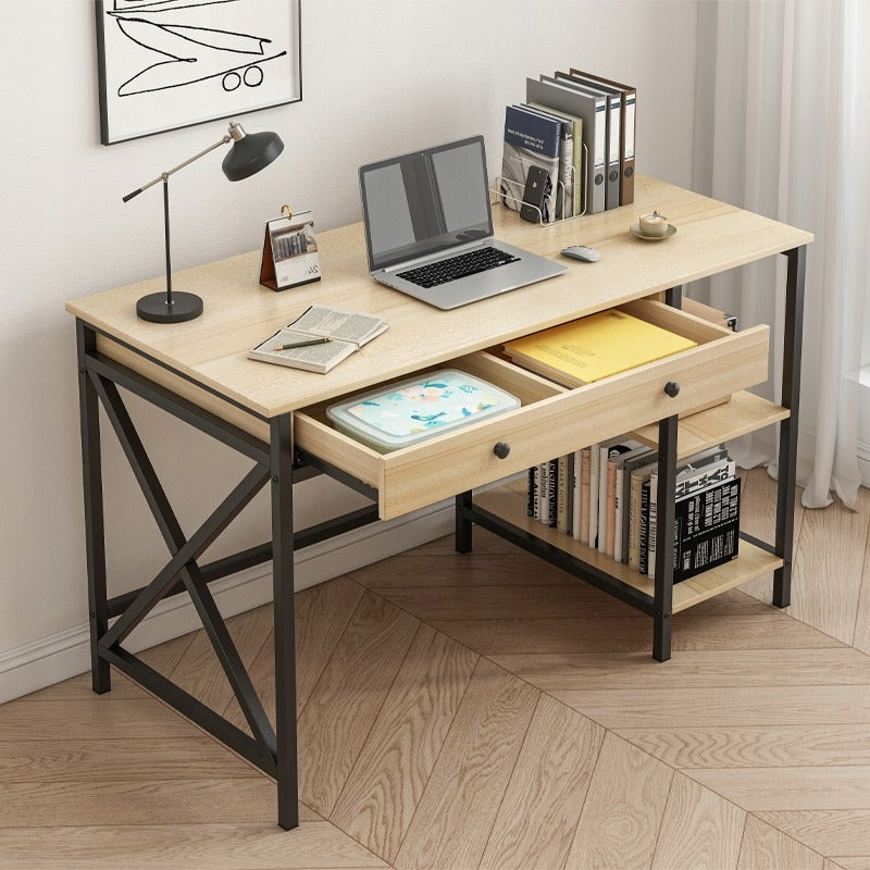 Számítógépasztal – világos tölgy színben, klasszikus skandináv stílusban, 120 cm