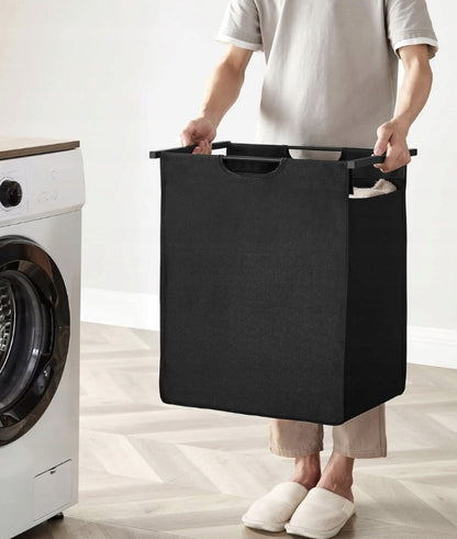 Nagy, két rekeszes mosókosár polccal, ipari loft konténer állvány