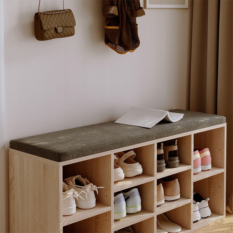 Cipősszekrény ülőkével, modern Sonoma tölgyfa loft pad, 104 cm