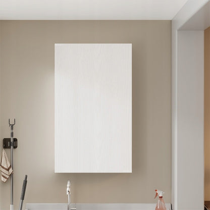 Fehér, fali fürdőszobaszekrény polcokkal, oszlop alakú, falra szerelhető, loft stílusú, modern, 80 cm
