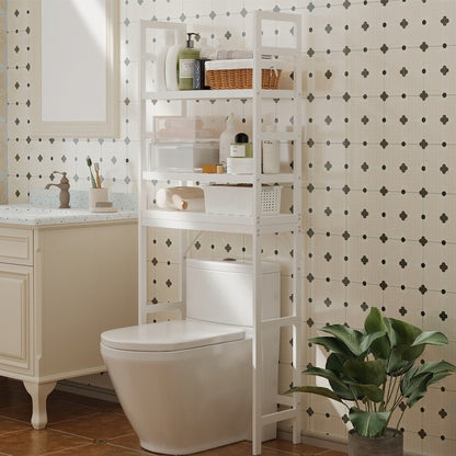 WC feletti polc - Magas fürdőszobai polc - 3 szintes fürdőszobai polc