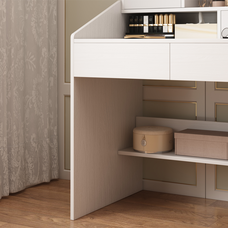 Fehér fésülködőasztal tükörrel, 70x40x130 cm – Elegáns és praktikus megoldás hálószobába vagy fürdőszobába