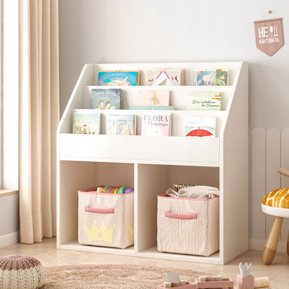 Gyerekkönyvespolc újságokhoz és játékokhoz – álló könyvtárszekrény – 80 cm