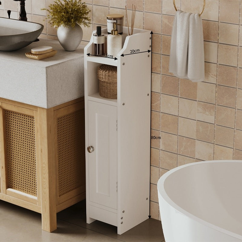 Fürdőszobaszekrény – Fehér – 80 cm – 4 polc – Loft/Modern stílus