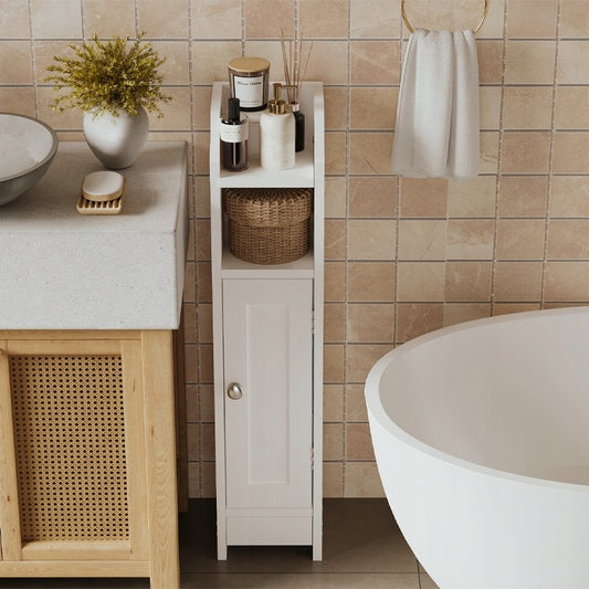 Fürdőszobaszekrény – Fehér – 80 cm – 4 polc – Loft/Modern stílus