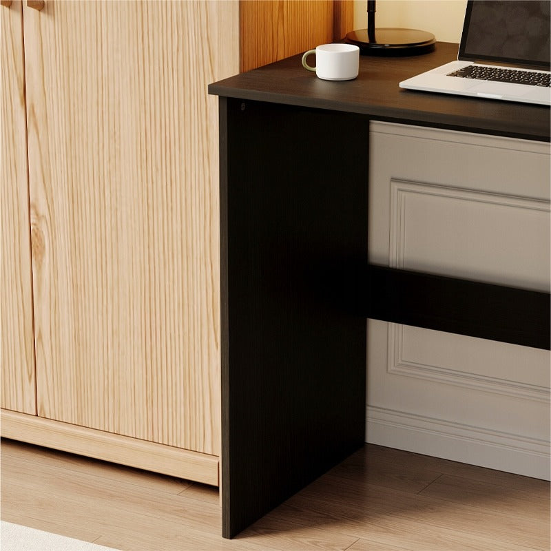 Modern fekete, fiókos Loft számítógépasztal fiataloknak