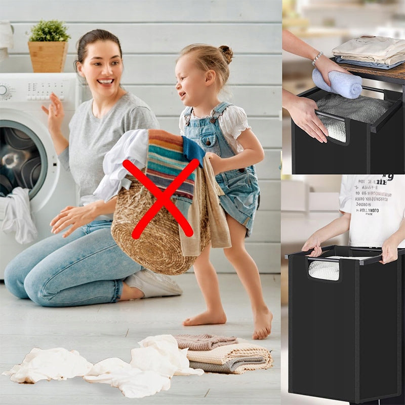 Nagy, két rekeszes mosókosár polccal, ipari loft konténer állvány