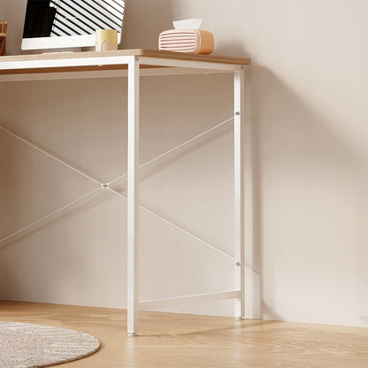 Ifjúsági íróasztal számítógépes könyvespolccal, világosbarna, modern loft stílus, 120 cm