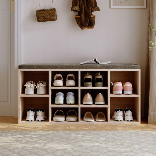 Cipősszekrény ülőkével, modern Sonoma tölgyfa loft pad, 104 cm