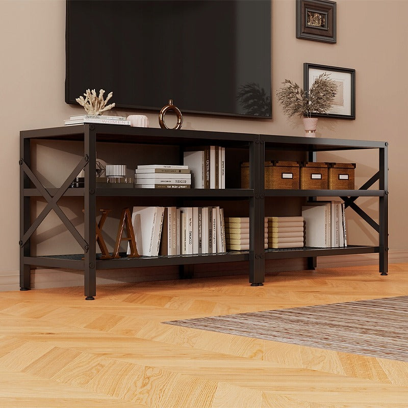 TV-szekrény televízióhoz, vintage állvány nappaliba, rusztikus barna, retro