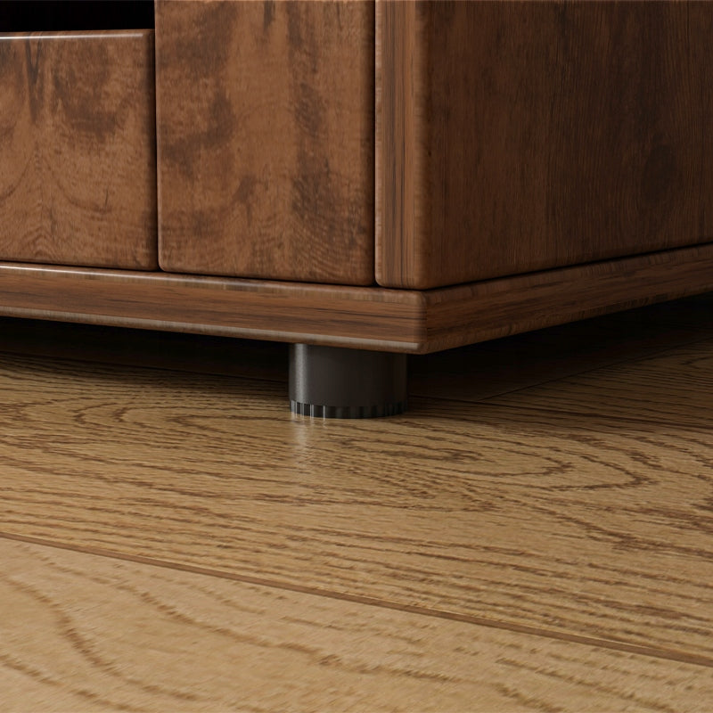 Rusztikus komód 4 fiókkal és lamellás ajtós tárolórésszel – 80x30x60 cm