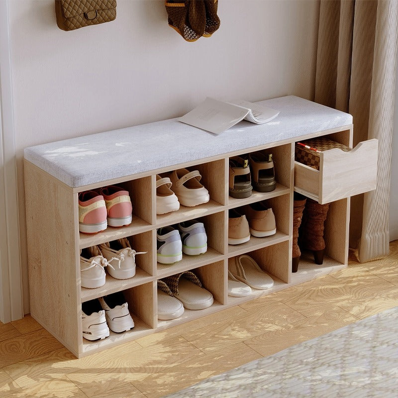 Cipősszekrény ülőkével, Loft Sonoma előszoba pad fiókkal, 100 cm