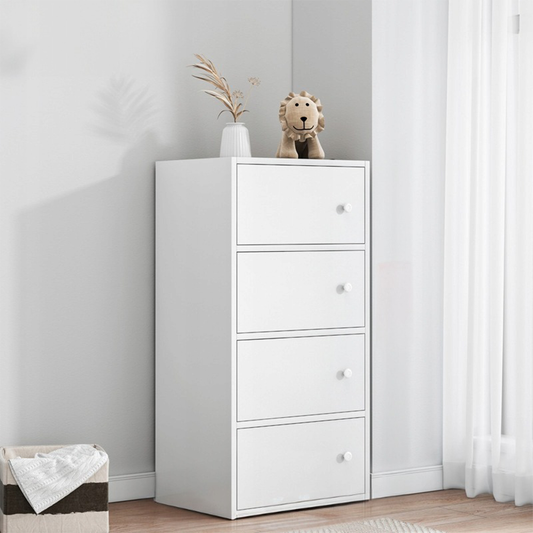 Fehér skandináv stílusú komód – 102x40x30 cm, minimalista fa design