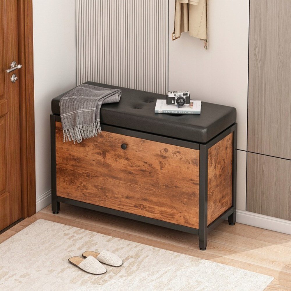 Cipőtartós pad – 80x30x51 cm, polccal és kárpitozott ülőfelülettel, modern és funkcionális kialakítás
