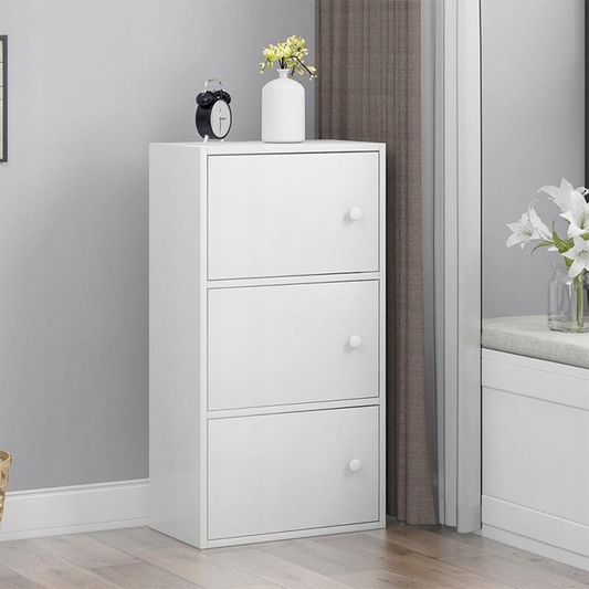 Minimalista fehér komód skandináv stílusban – 78x30x40 cm